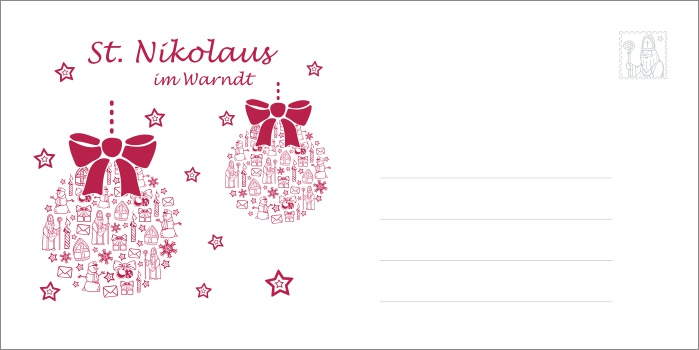 Das Kartenkuvert zur Nikolaus-Klappkarte 2018
