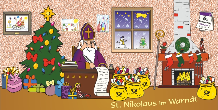 Die Nikolaus-Klappkarte für das Jahr 2016