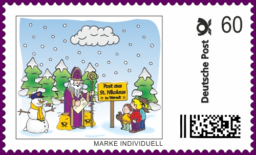 Die Nikolaus Briefmarke-Individuell für das Jahr 2014