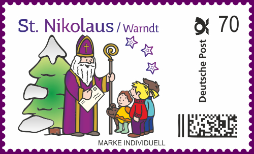 Die Nikolaus Briefmarke-Individuell für das Jahr 2016