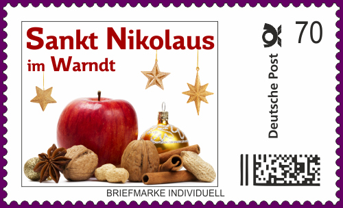Die Nikolaus Briefmarke-Individuell für das Jahr 2017