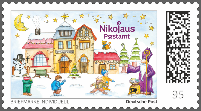 Nikolaus Briefmarke Individuell - Nikolausbahnhof