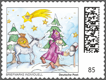 Nikolaus Briefmarke Individuell - Nikolausesel