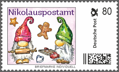 Nikolaus Briefmarke Individuell - Plätzchenduft