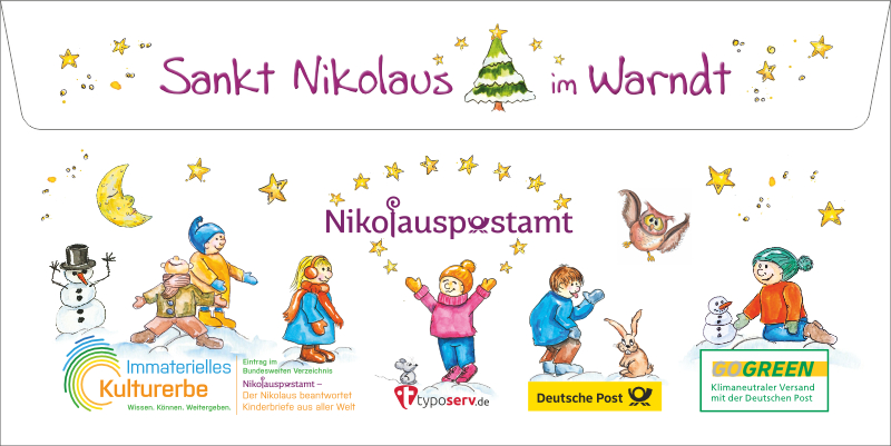 Nikolaus-Kuvert zur Klappkarte