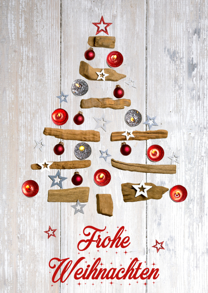 Nikolaus-Postkarte - Frohe Weihnachten