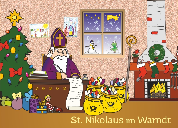 Nikolaus-Postkarte - Nikolauspostamt