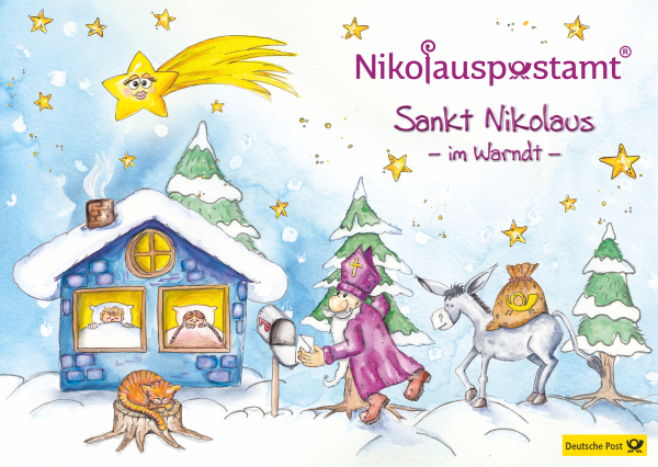 Nikolaus-Postkarte - Kindertraum