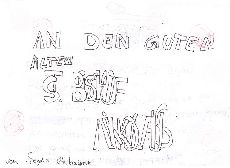 Kinderbrief an den Nikolaus aus St. Nikolaus