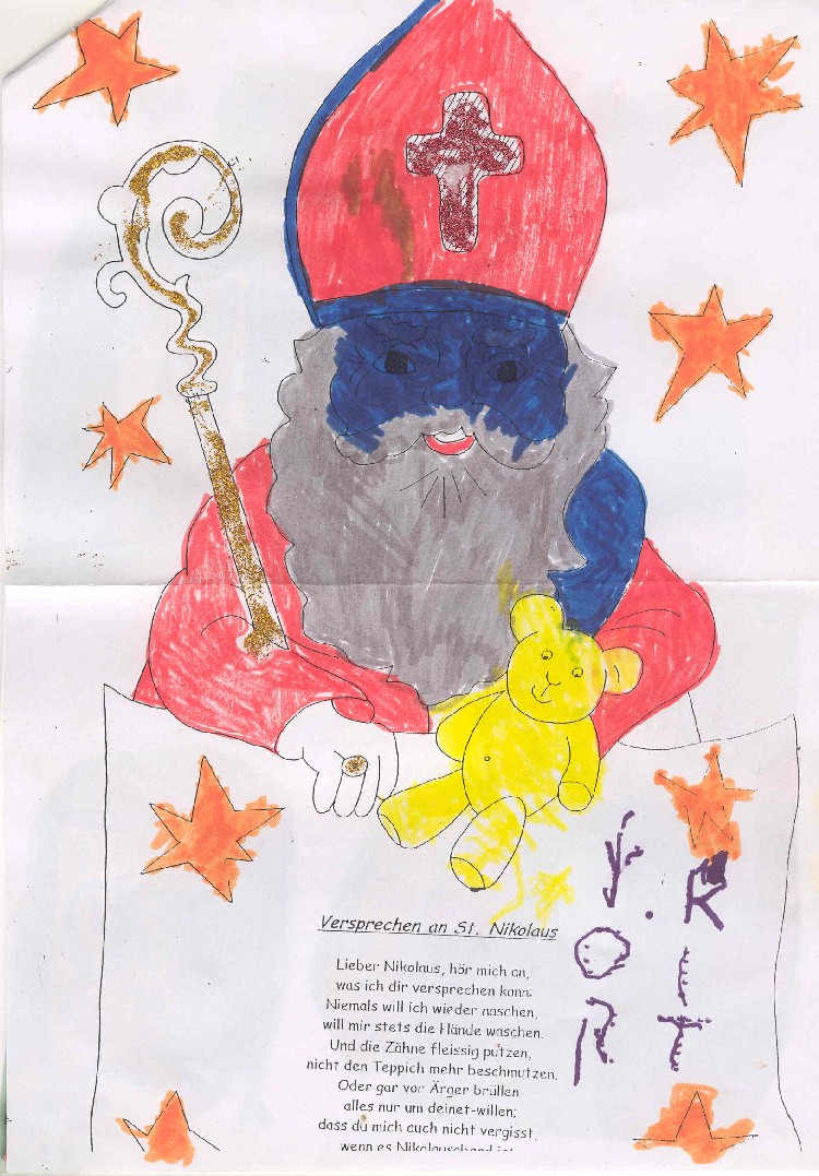 Kinderbrief an den Nikolaus aus St. Nikolaus