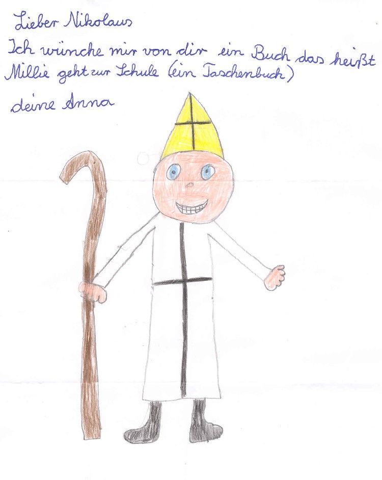 Kinderbrief an den Nikolaus aus St. Nikolaus
