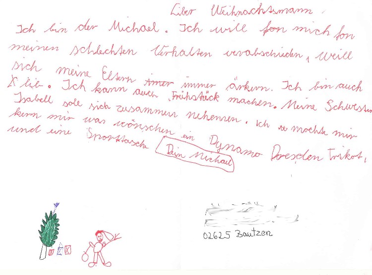 Kinderbrief an den Nikolaus aus St. Nikolaus