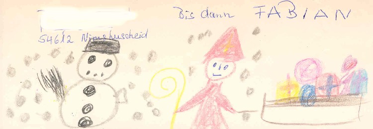 Kinderbrief an den Nikolaus aus St. Nikolaus