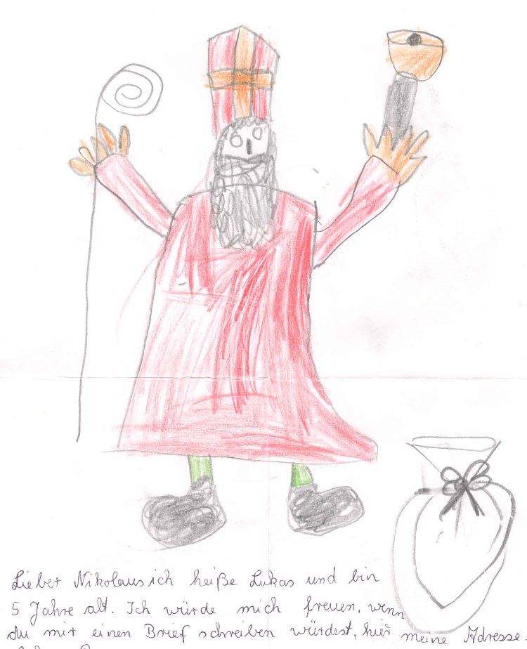 Kinderbrief an den Nikolaus aus St. Nikolaus