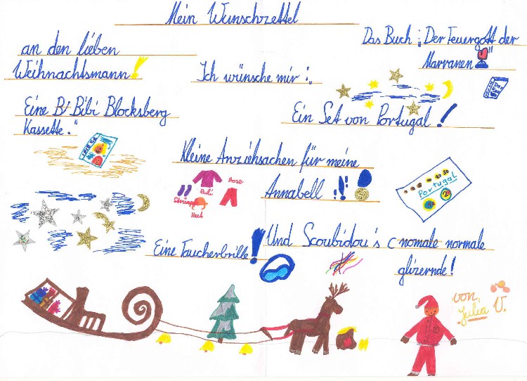 Kinderbrief an den Nikolaus aus St. Nikolaus