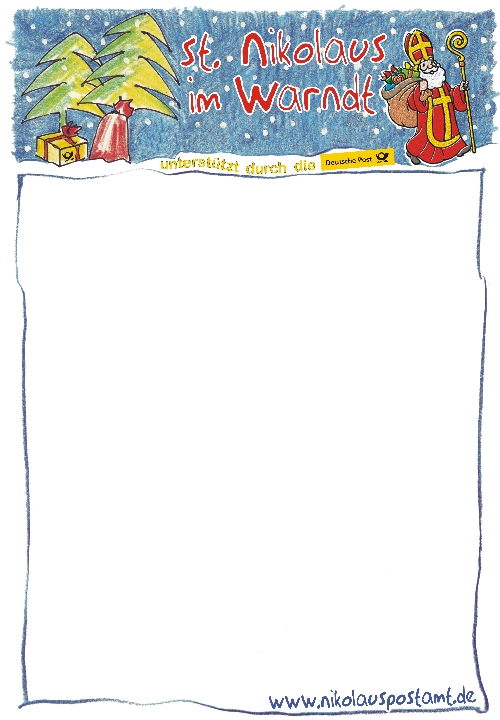Das Nikolaus Kinderbriefpapier aus dem Jahr 2008