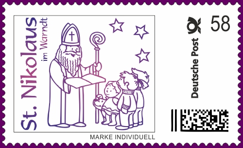 Die Nikolaus Briefmarke-Individuell für das Jahr 2013
