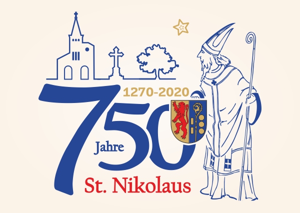 Postkarte 750 Jahre St. Nikolaus. 2020 - Festausschuss St. Nikolaus