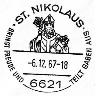 Der Nikolaus-Sonderstempel aus dem Jahr 1967