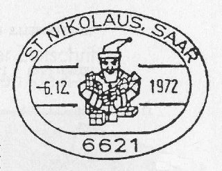 Der Nikolaus-Sonderstempel aus dem Jahr 1972