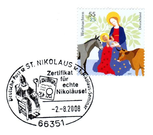Der Nikolaus-Sonderstempel vom Nikolaus Sommer Seminar 2008