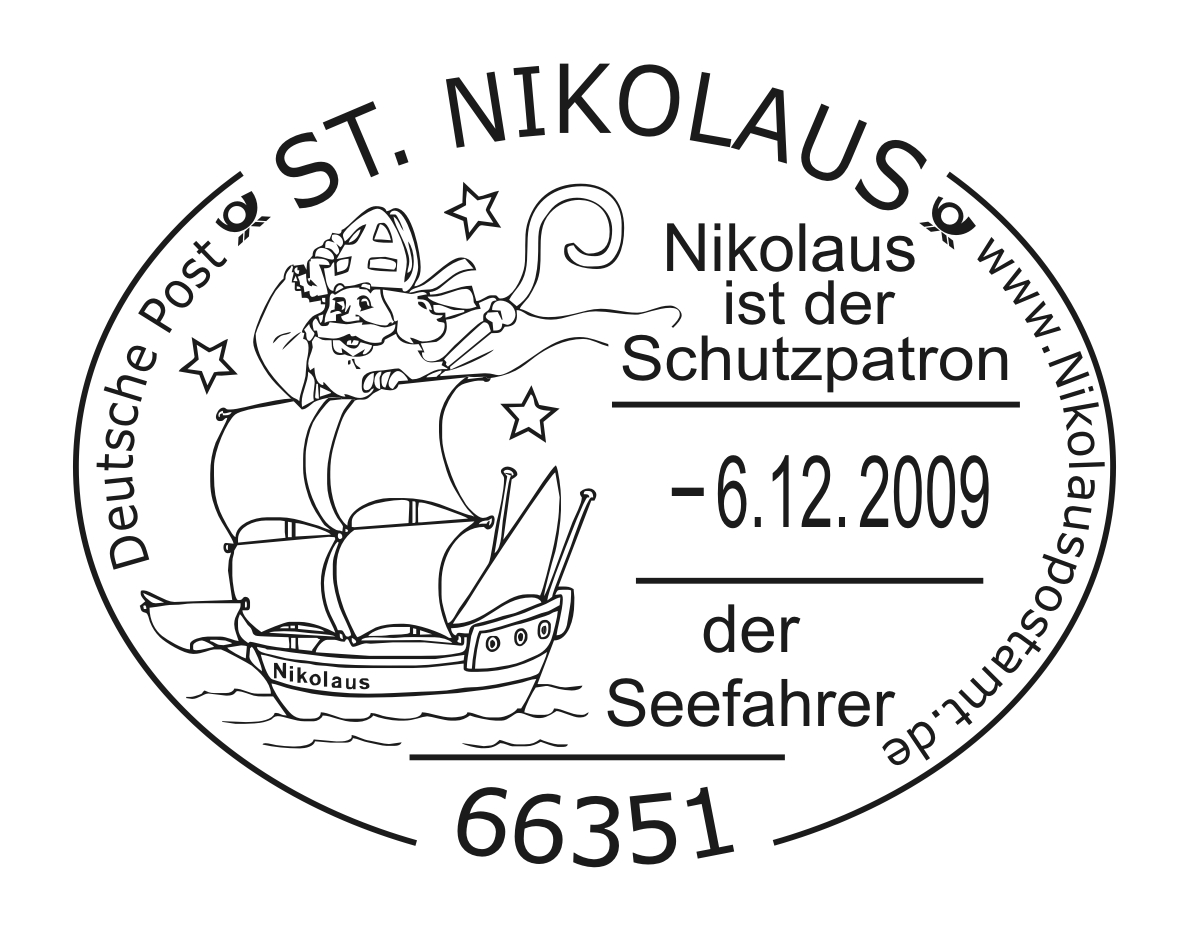 Der Nikolaus-Sonderstempel aus dem Jahr 2009