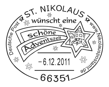 Der Nikolaus-Sonderstempel aus dem Jahr 2011