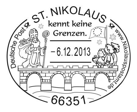 Der Nikolaus-Sonderstempel aus dem Jahr 2013
