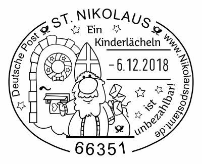 Der Nikolaus-Sonderstempel aus dem Jahr 2018