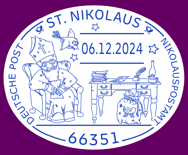 Der Nikolaus-Sonderstempel aus dem Jahr 2024